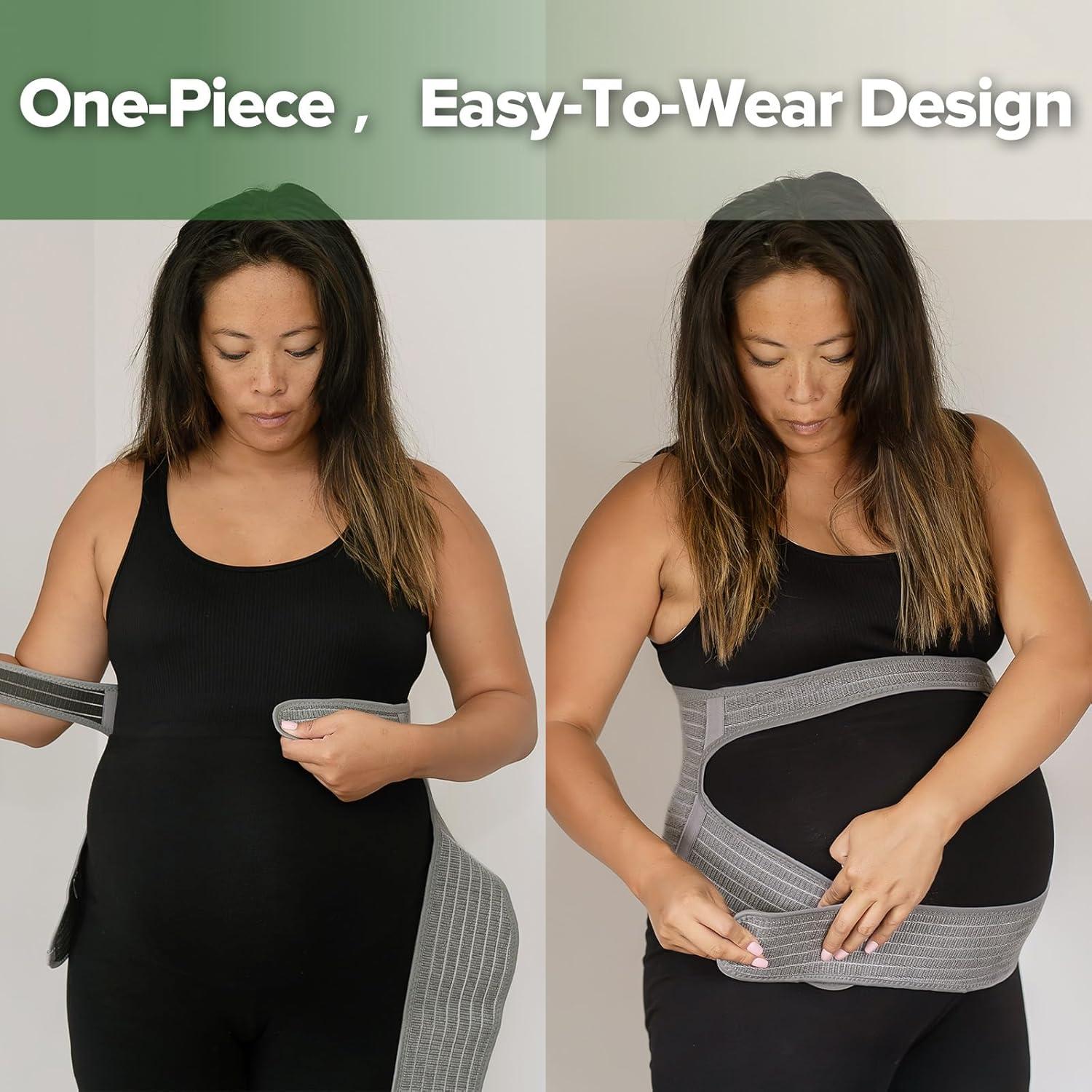 image:imagehaakaa Pregnancy Belly Band OnePiece Maternity Belt for Pregnant Women Breathable Belly Support Band for Back amp Pelvic Pain Relief Easy to Wear for Everyday Comfort MMedium