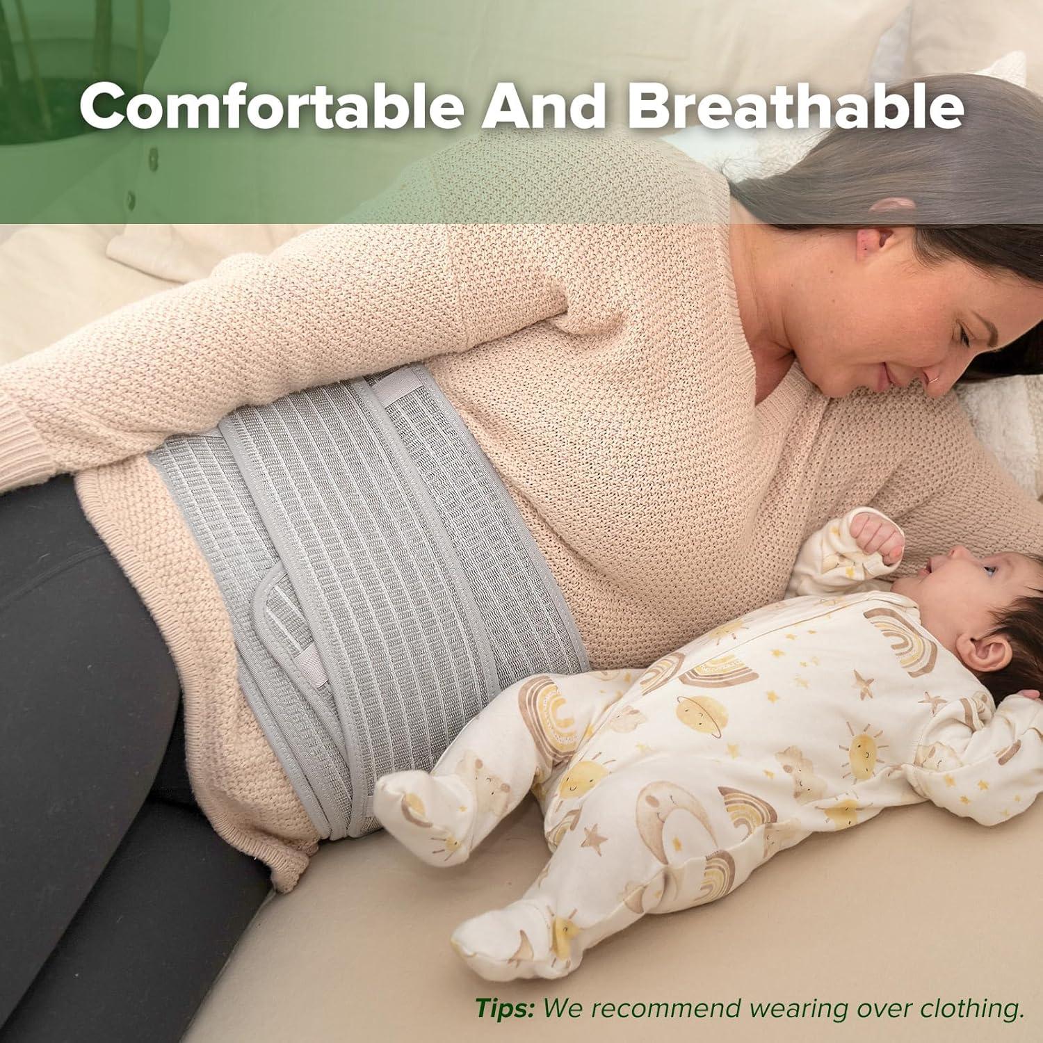 image:imagehaakaa Pregnancy Belly Band amp Postpartum Belly Band 2In1 Support Wrap Natural Latex One Size