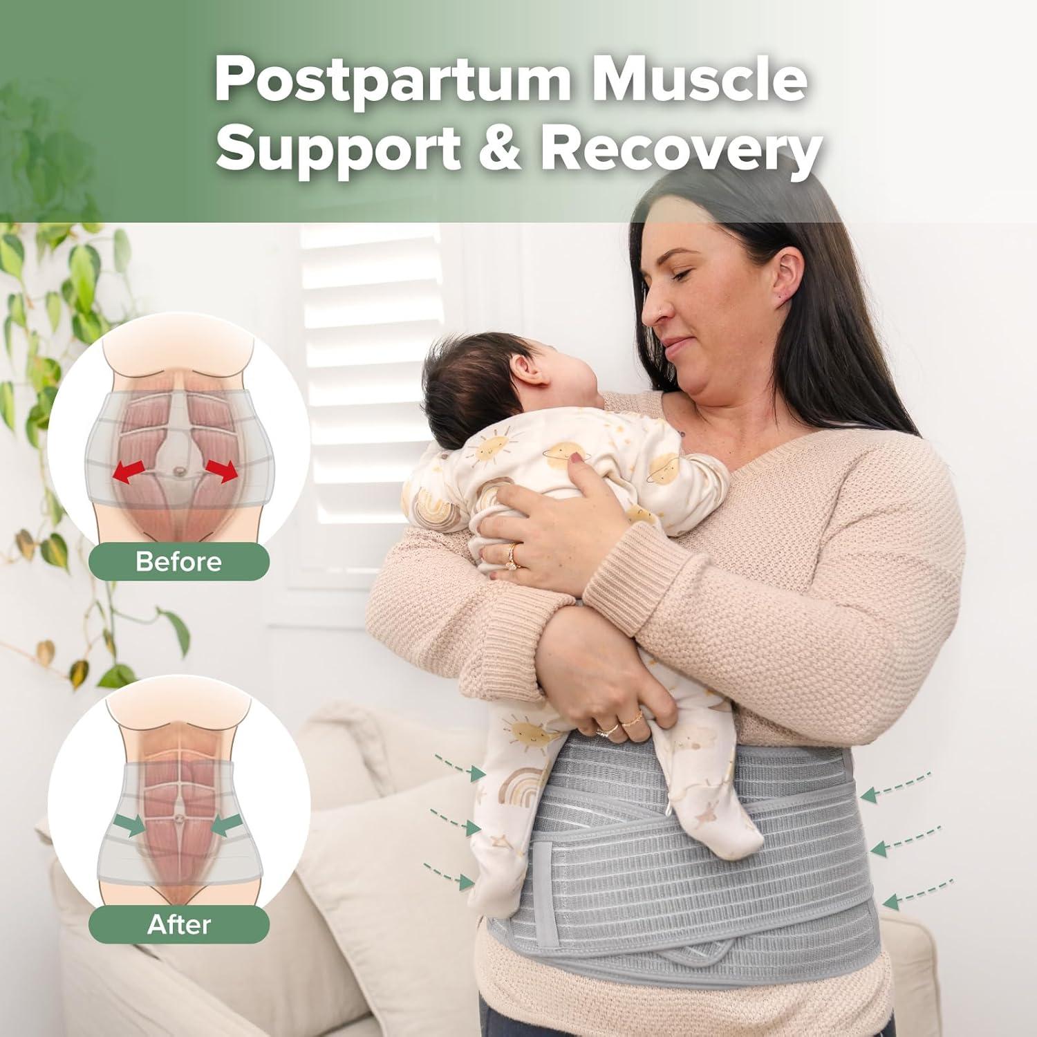 image:imagehaakaa Pregnancy Belly Band amp Postpartum Belly Band 2In1 Support Wrap Natural Latex One Size