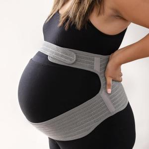 haakaa Pregnancy Belly Band, One-Piece Maternity Belt for Pregnant Women, Breathable Belly Support Band for Back & Pelvic Pain Relief, Easy to Wear for Everyday Comfort, M(Medium)