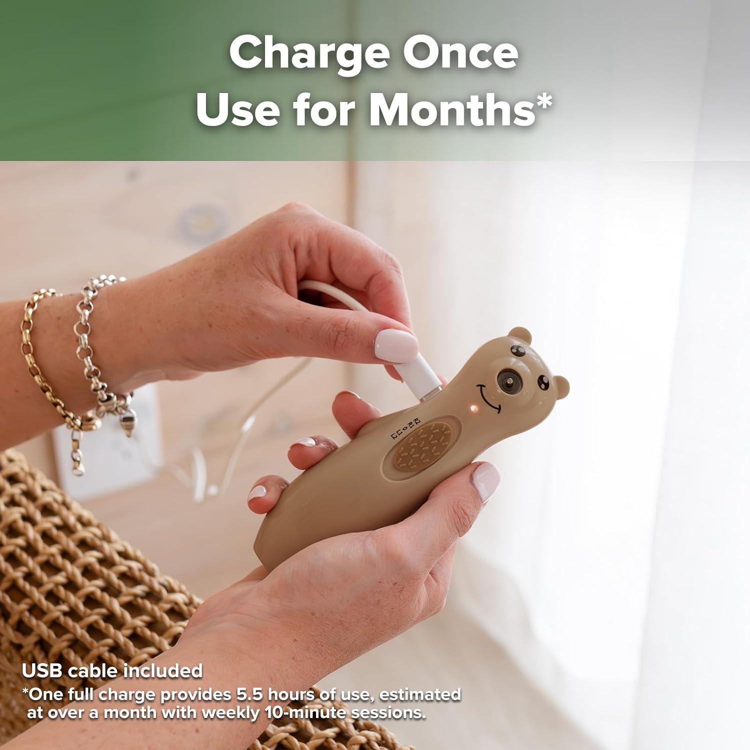 image:imagehaakaa Rechargeable Baby Nail File Baby Nail Trimmer Electric with LED Light Rechargeable Baby Nail Clippers for NewbornAdults Toes and Fingernails Additional Replacement Heads amp Charging CableToffee
