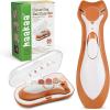 image:imagehaakaa Baby Nail Trimmer Electric for NewbornsToddlersChildrenAdults Electric Baby Nail File with 6 Replacement Heads amp Storage Case Safe amp Easy Clever Fox Nail Trimmer for Babies