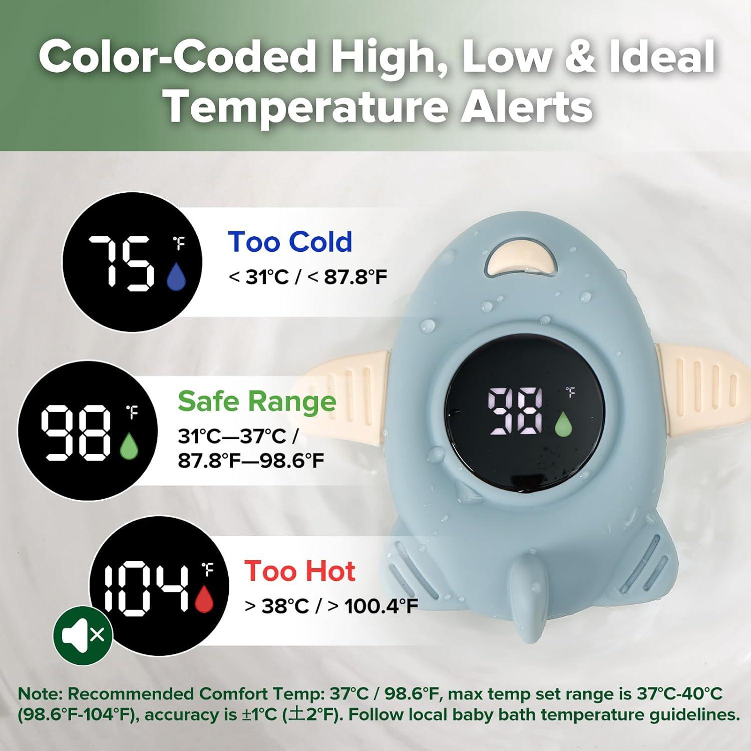 image:imageHaakaa Silicone Baby Bath Thermometer Water Temperature Thermometer for Baby Safety Floating Infant Bath tub Temp Thermometer for Newborns amp Toddlers StarfishJet