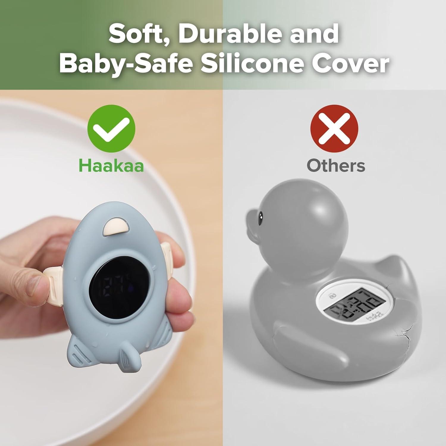 image:imageHaakaa Silicone Baby Bath Thermometer Water Temperature Thermometer for Baby Safety Floating Infant Bath tub Temp Thermometer for Newborns amp Toddlers StarfishJet