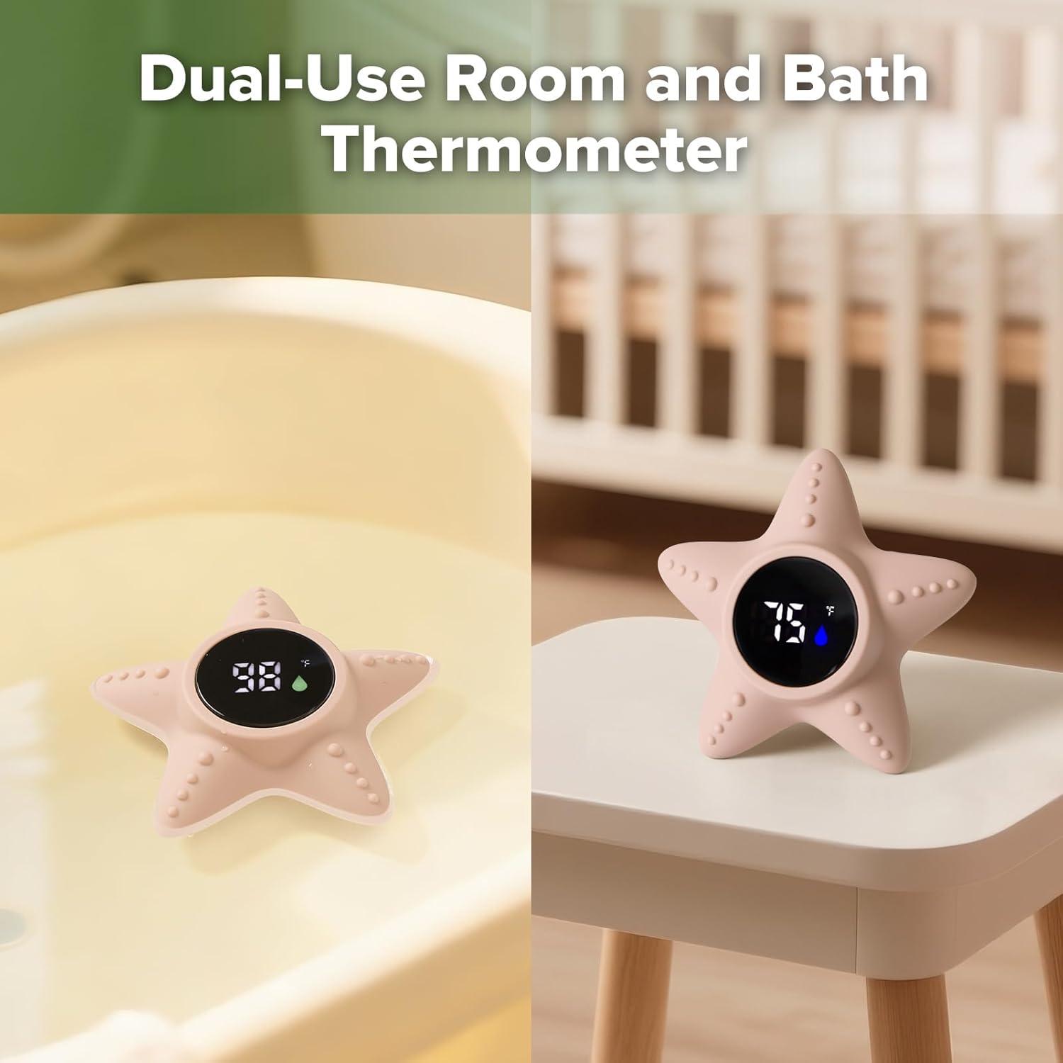 image:imageHaakaa Silicone Baby Bath Thermometer Water Temperature Thermometer for Baby Safety Floating Infant Bath tub Temp Thermometer for Newborns amp Toddlers StarfishStarfish