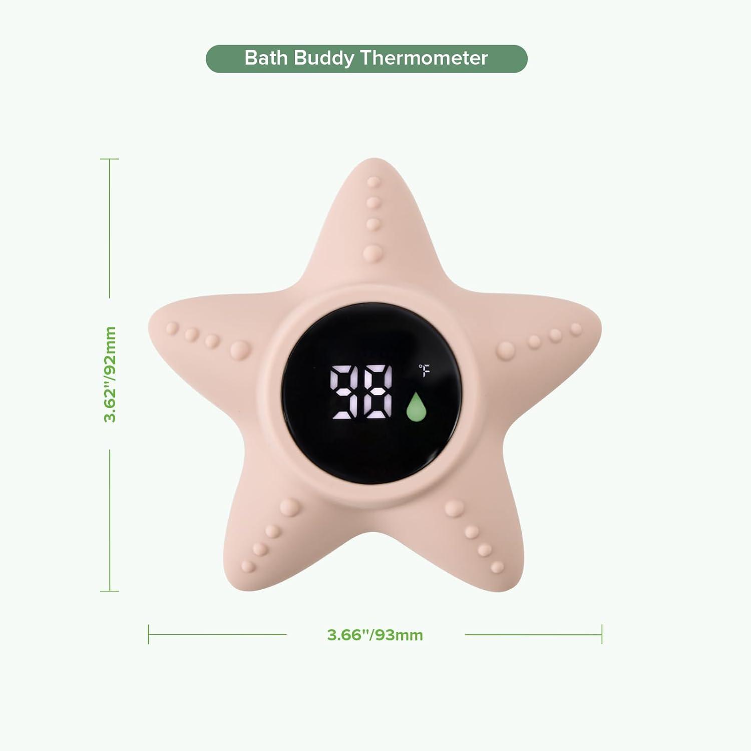 image:imageHaakaa Silicone Baby Bath Thermometer Water Temperature Thermometer for Baby Safety Floating Infant Bath tub Temp Thermometer for Newborns amp Toddlers StarfishStarfish