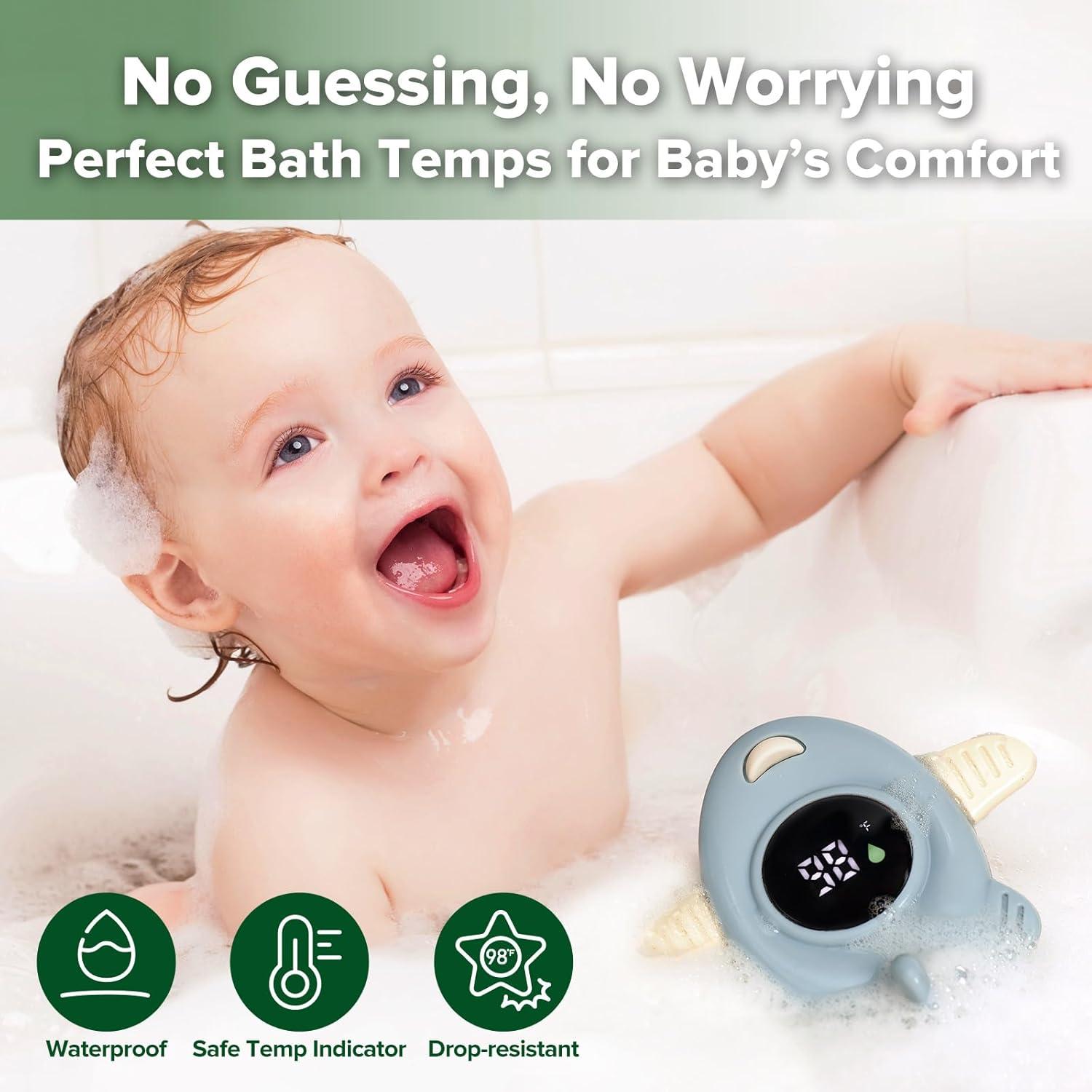 image:imageHaakaa Silicone Baby Bath Thermometer Water Temperature Thermometer for Baby Safety Floating Infant Bath tub Temp Thermometer for Newborns amp Toddlers StarfishJet