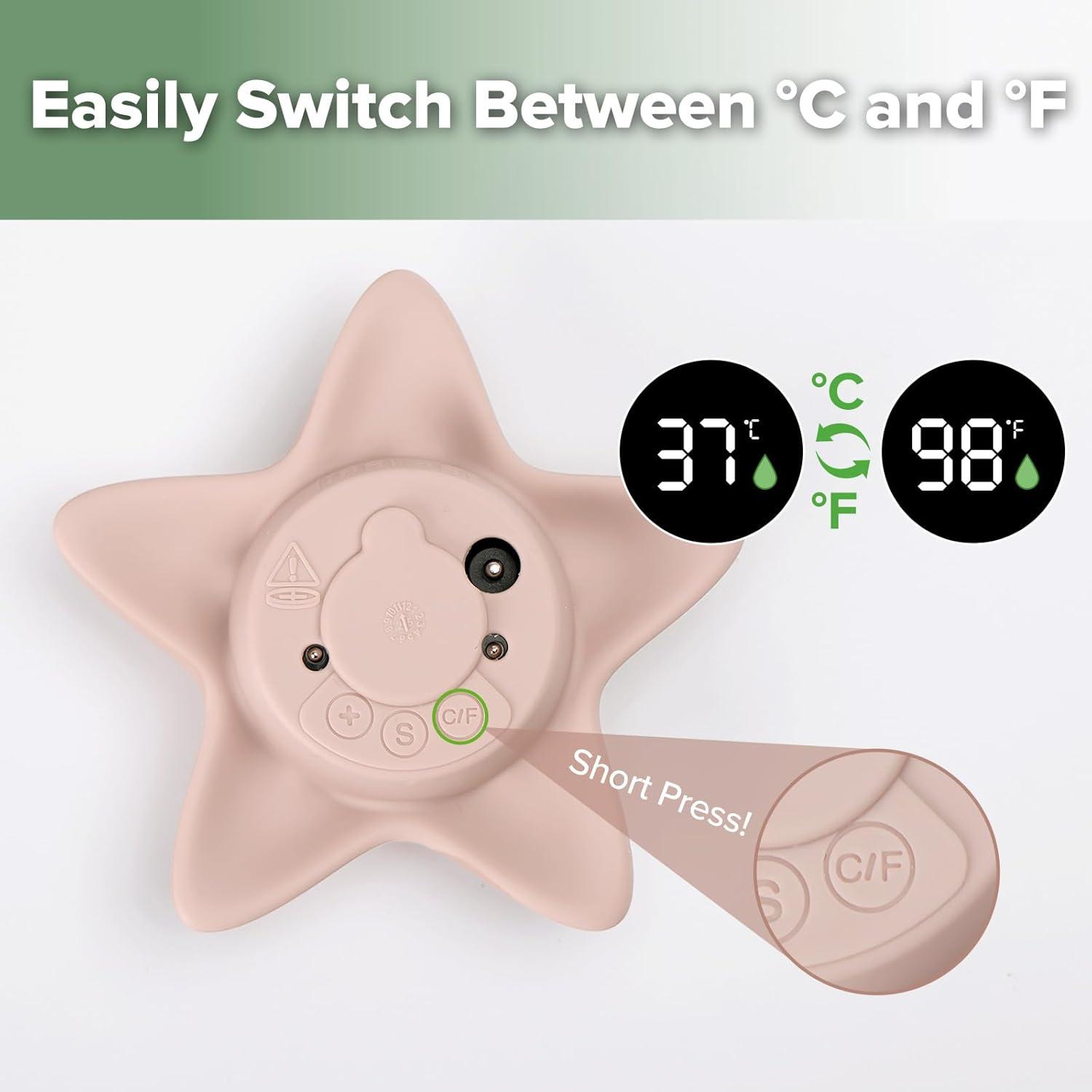 image:imageHaakaa Silicone Baby Bath Thermometer Water Temperature Thermometer for Baby Safety Floating Infant Bath tub Temp Thermometer for Newborns amp Toddlers StarfishStarfish