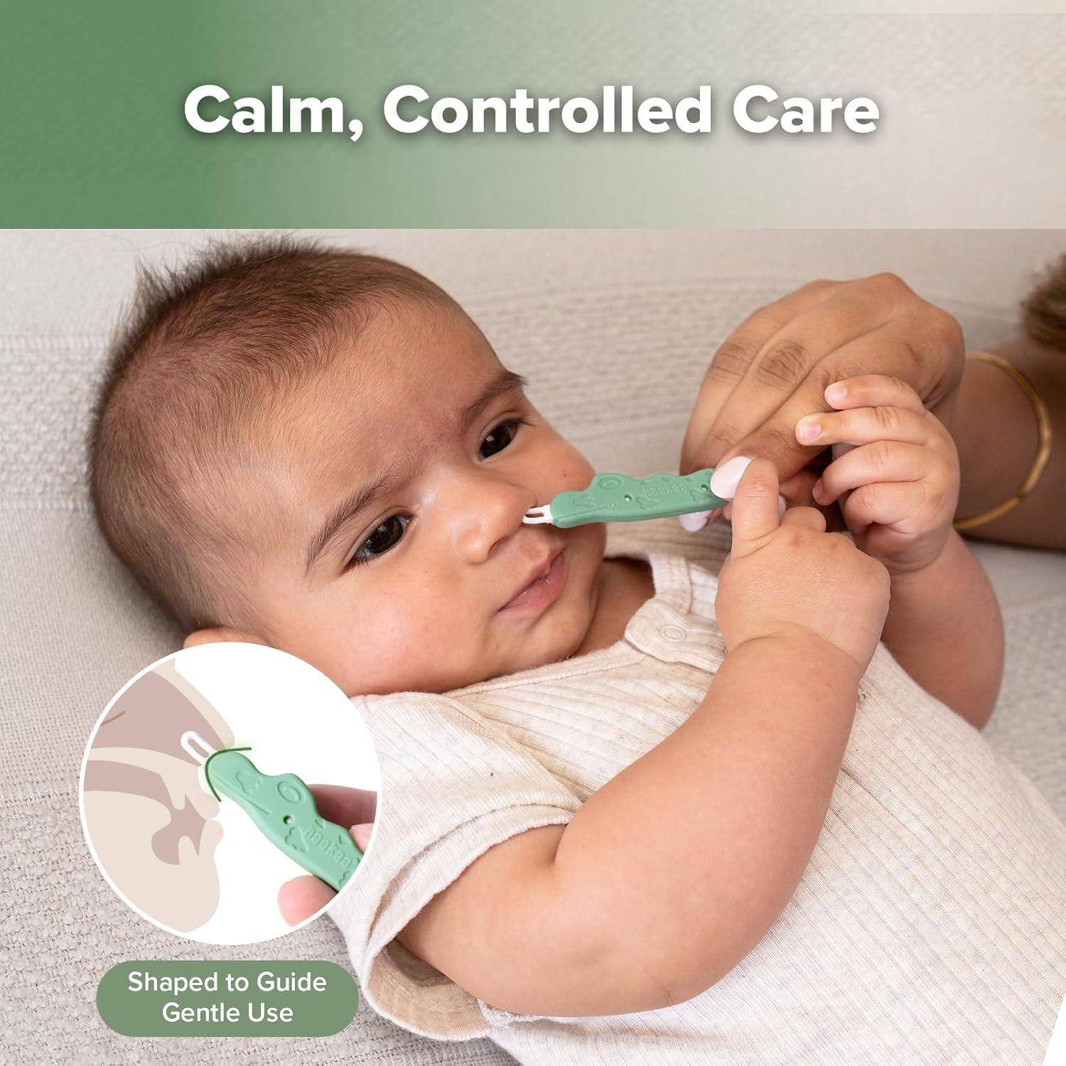 image:imageHaakaa Nasal Care Essentials Combo Nasal Aspirator for Baby with Baby Nose Picker Gentle Infant Ear amp Nose Care Set with Case for Home or Travel