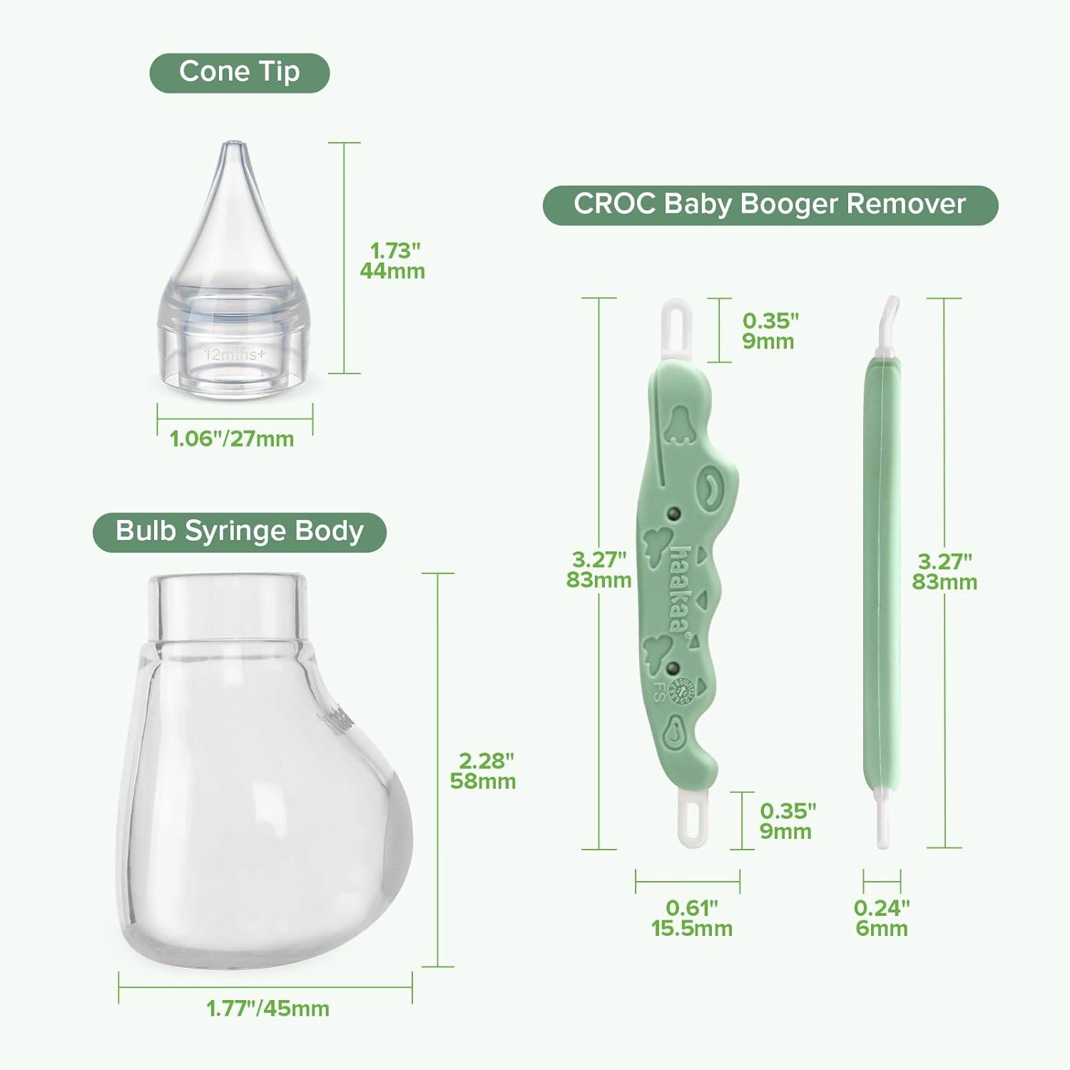 image:imageHaakaa Nasal Care Essentials Combo Nasal Aspirator for Baby with Baby Nose Picker Gentle Infant Ear amp Nose Care Set with Case for Home or Travel