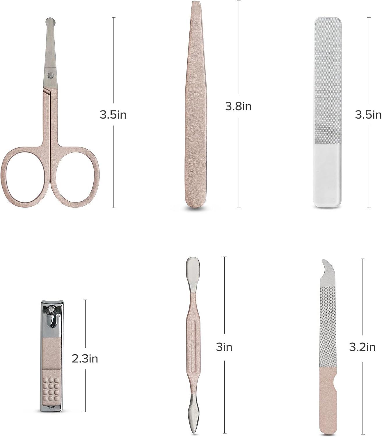 image:imagehaakaa Baby Nail Clippers 6in1 Baby Nail Care Kit with PU Storage Case Nail Scissor Cuticle Pusher 2 Nail Files Nail Clipper amp Tweezer Baby Manicure Set for Babies WhitePearl White